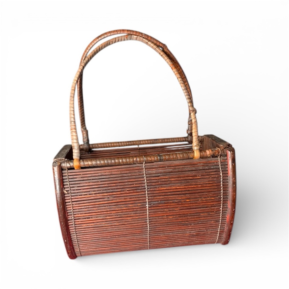 1950s 1960s True Chinese Vintage Bamboo Handbag